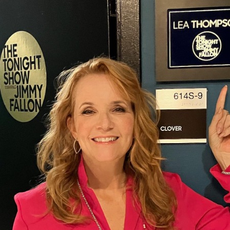 Lea Thompson during her appearance on The Tonight Show With Jimmy Fallon.
